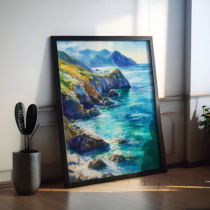 Channel Islands National Park Watercolor Poster Channel Islands California Travel Print Wall Art Channel Islands Home Decor Channel Islands