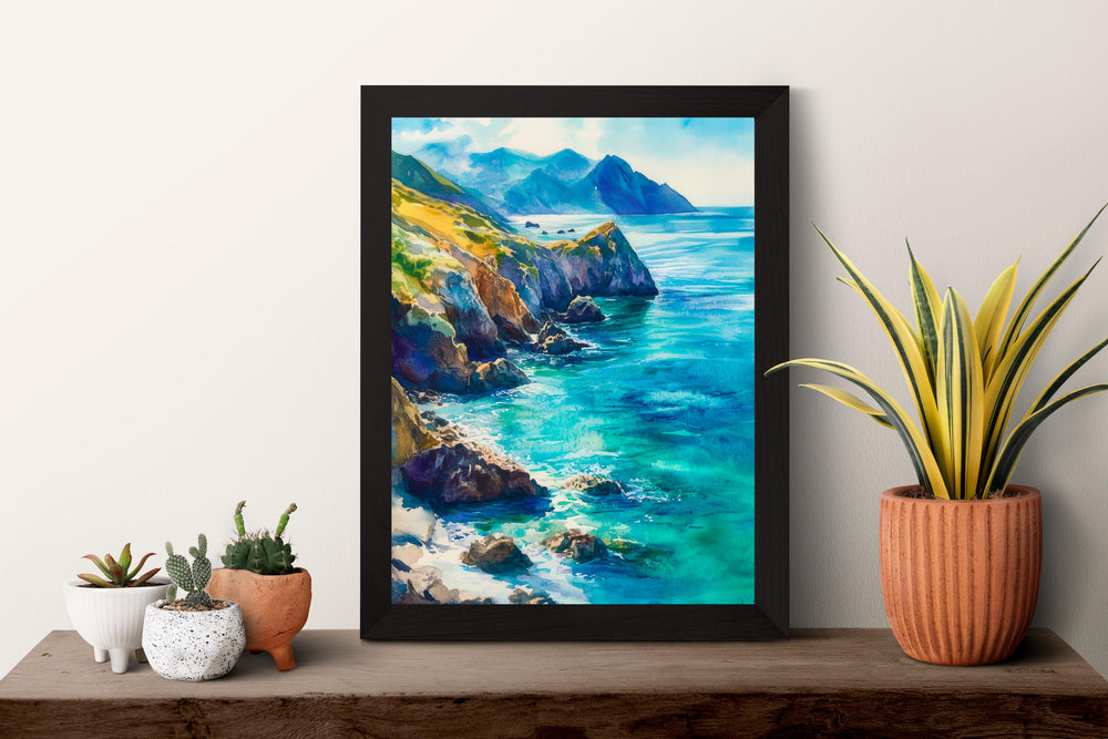 Channel Islands National Park Watercolor Poster Channel Islands California Travel Print Wall Art Channel Islands Home Decor Channel Islands