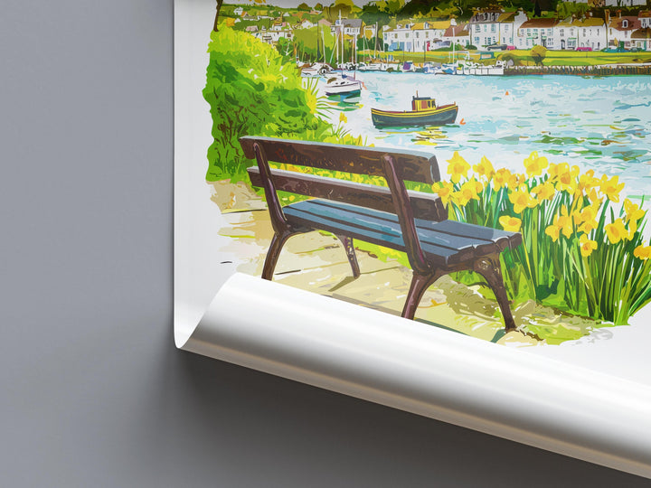 Kingsbridge Watercolor Poster Kingsbridge Devon Travel Print Wall Art Kingsbridge Home Decor Kingsbridge Gift Art Lovers UK Estuary Town