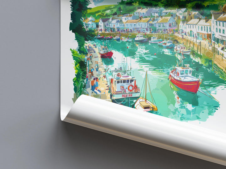 Lynton Watercolor Poster Lynton Devon Travel Print Wall Art Lynton Home Decor Lynton Gift Art Lovers UK Cliff Railway