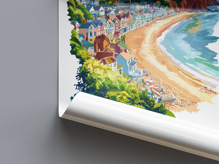 Sidmouth Watercolor Poster Sidmouth Devon Travel Print Wall Art Sidmouth Home Decor Sidmouth Gift Art Lovers UK Regency Town