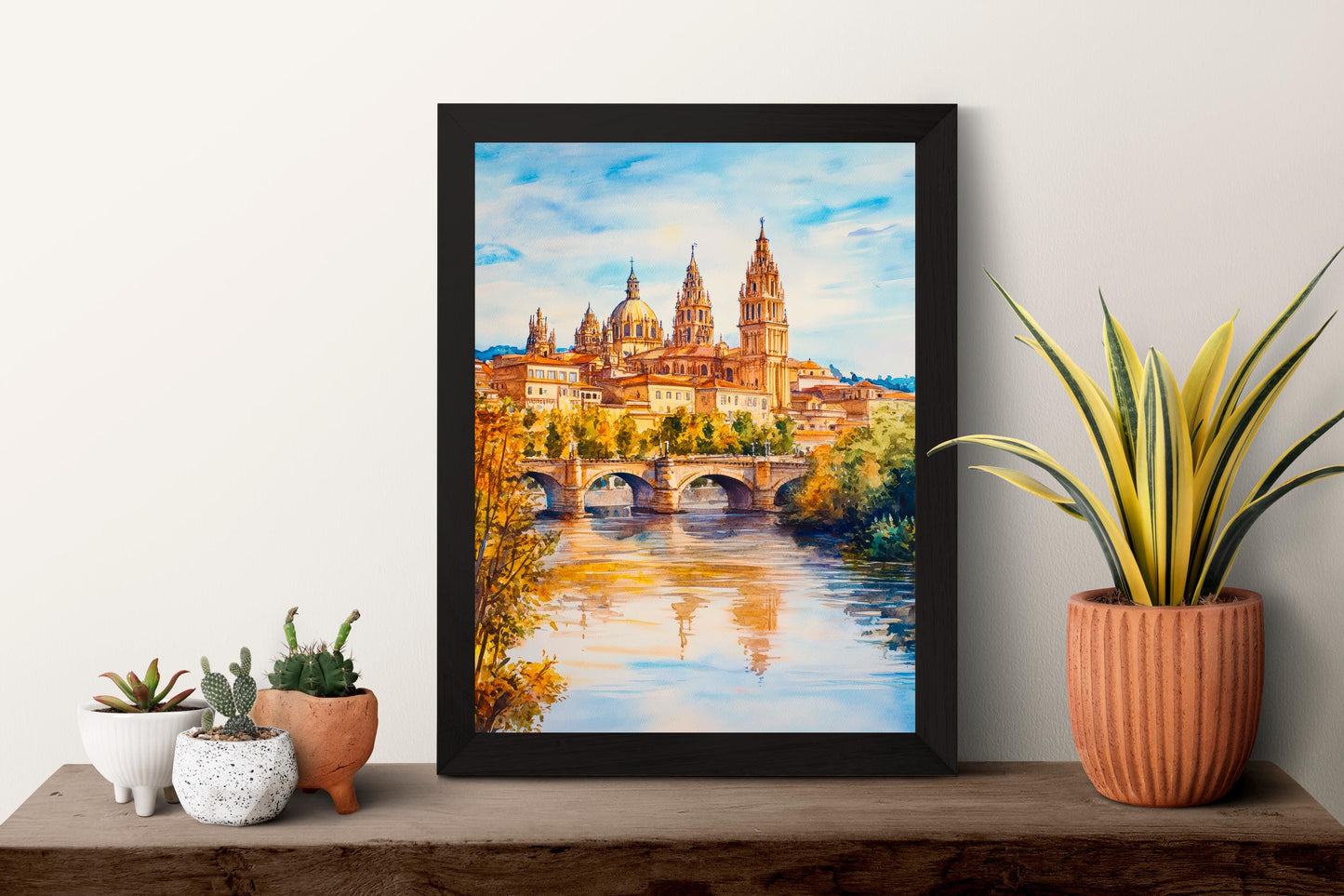 Salamanca Watercolor Poster Spain Travel Print Wall Art Home Decor Gift Spanish City University Plaza Wall Decor Hanging