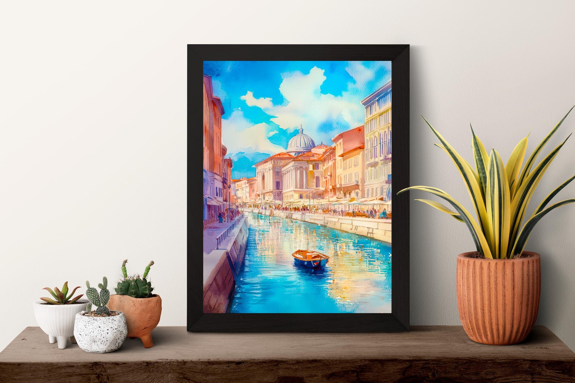Trieste Watercolor Poster Wall Art Trieste Wall Hanging Home Décor Trieste Gift Art Lovers Italy Art Lover Gift, Italian Cityscape Travel