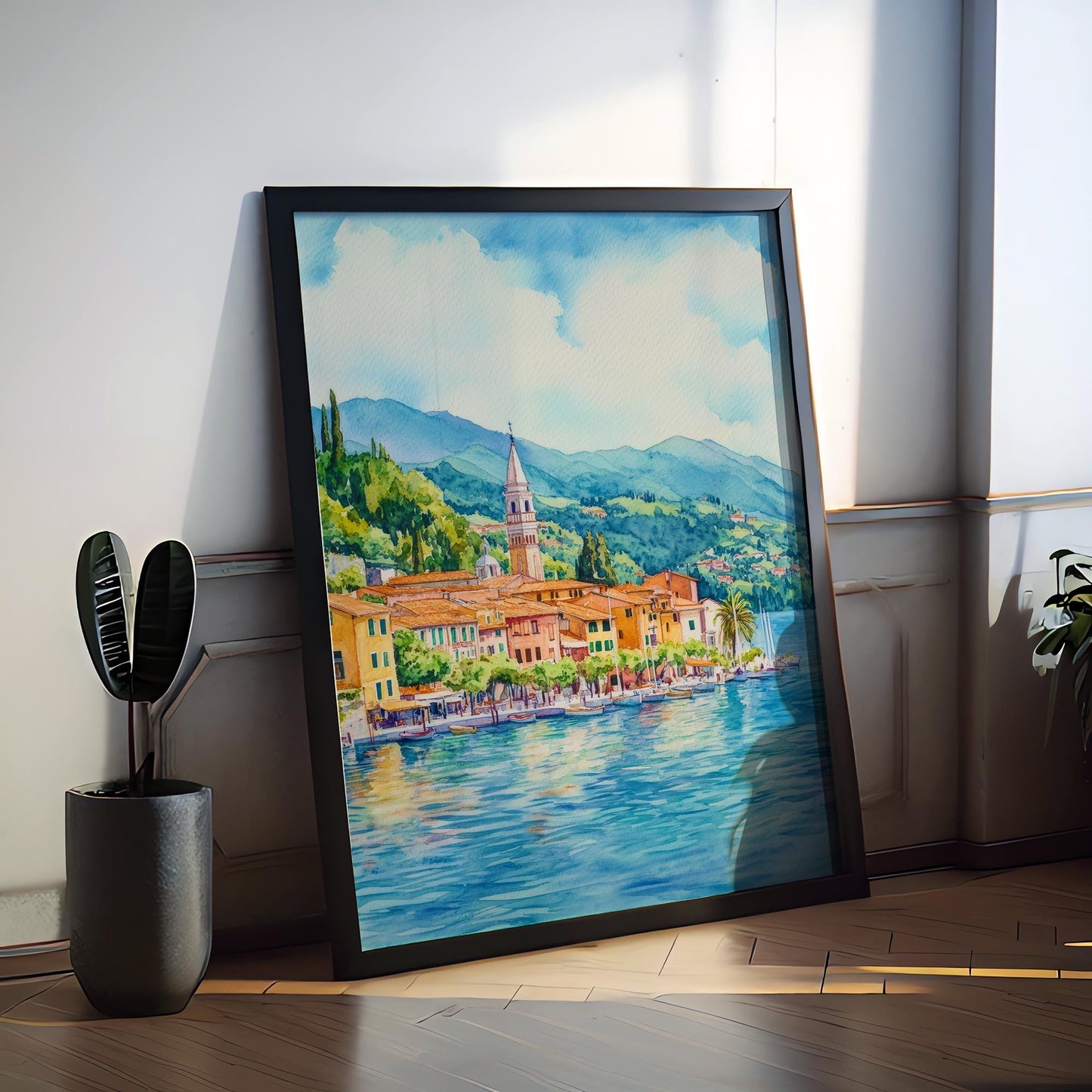 Lake Maggiore Watercolor Poster Wall Art Lake Maggiore Wall Hanging Home Décor Lake Maggiore Gift Art Lovers Italy Art Lover Gift Print