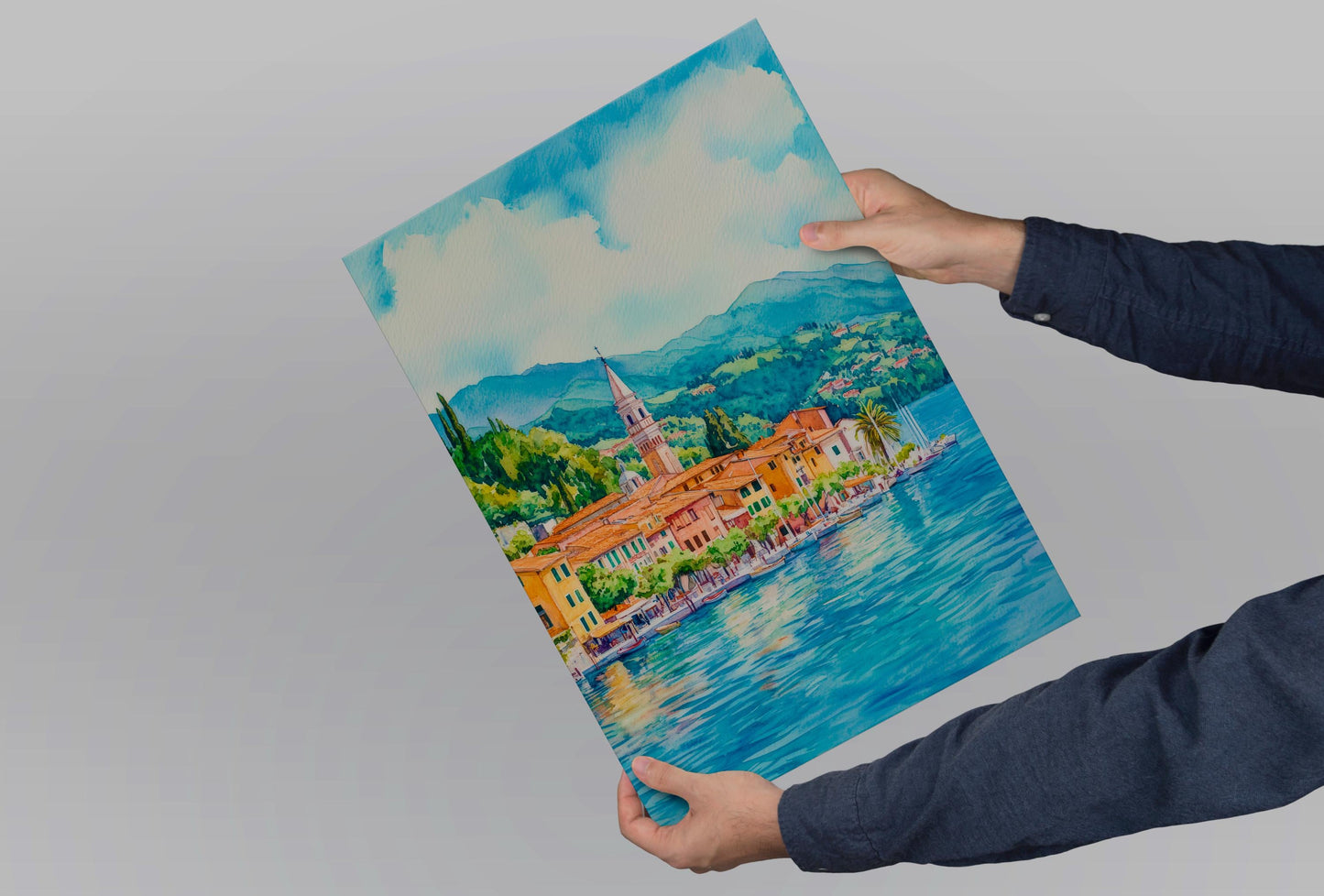 Lake Maggiore Watercolor Poster Wall Art Lake Maggiore Wall Hanging Home Décor Lake Maggiore Gift Art Lovers Italy Art Lover Gift Print