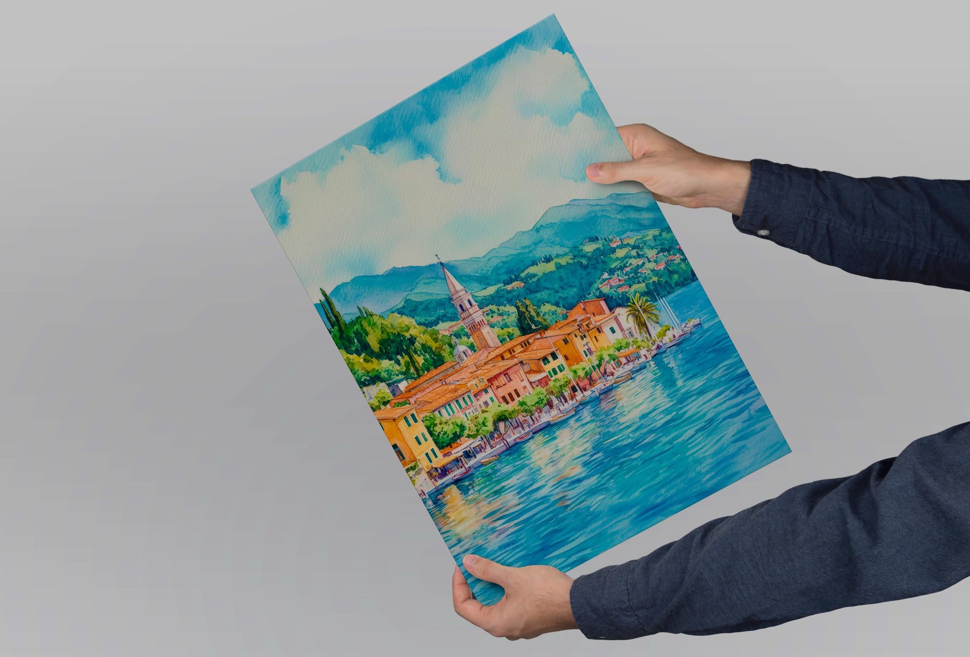 Lake Maggiore Watercolor Poster Wall Art Lake Maggiore Wall Hanging Home Décor Lake Maggiore Gift Art Lovers Italy Art Lover Gift Print