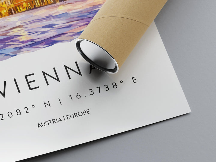 Vienna Watercolor Poster Wall Art Vienna Wall Decor Home Décor Vienna Gift Austria Art Lover Gift, Travel Souvenir Print
