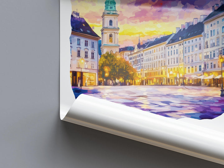 Vienna Watercolor Poster Wall Art Vienna Wall Decor Home Décor Vienna Gift Austria Art Lover Gift, Travel Souvenir Print