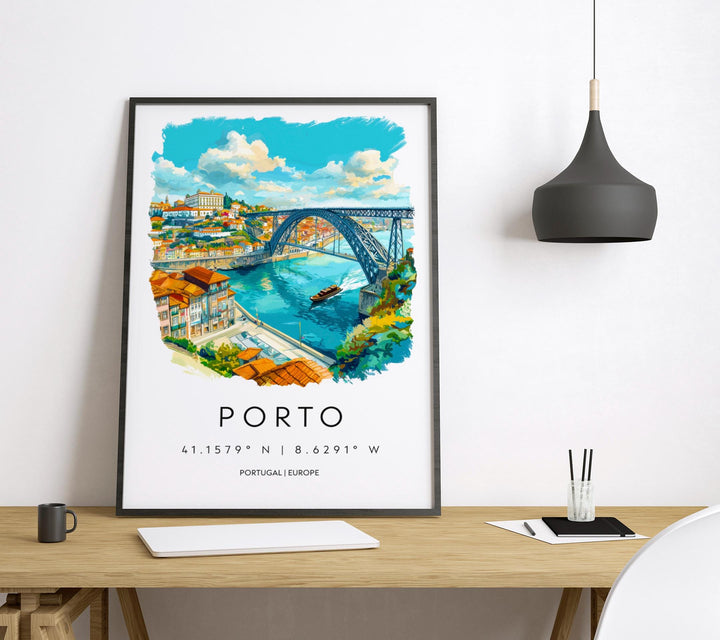 Porto Watercolor Poster Wall Art Porto Wall Decor Home Décor Porto Gift Portugal Art Lover Gift, Travel Souvenir Print