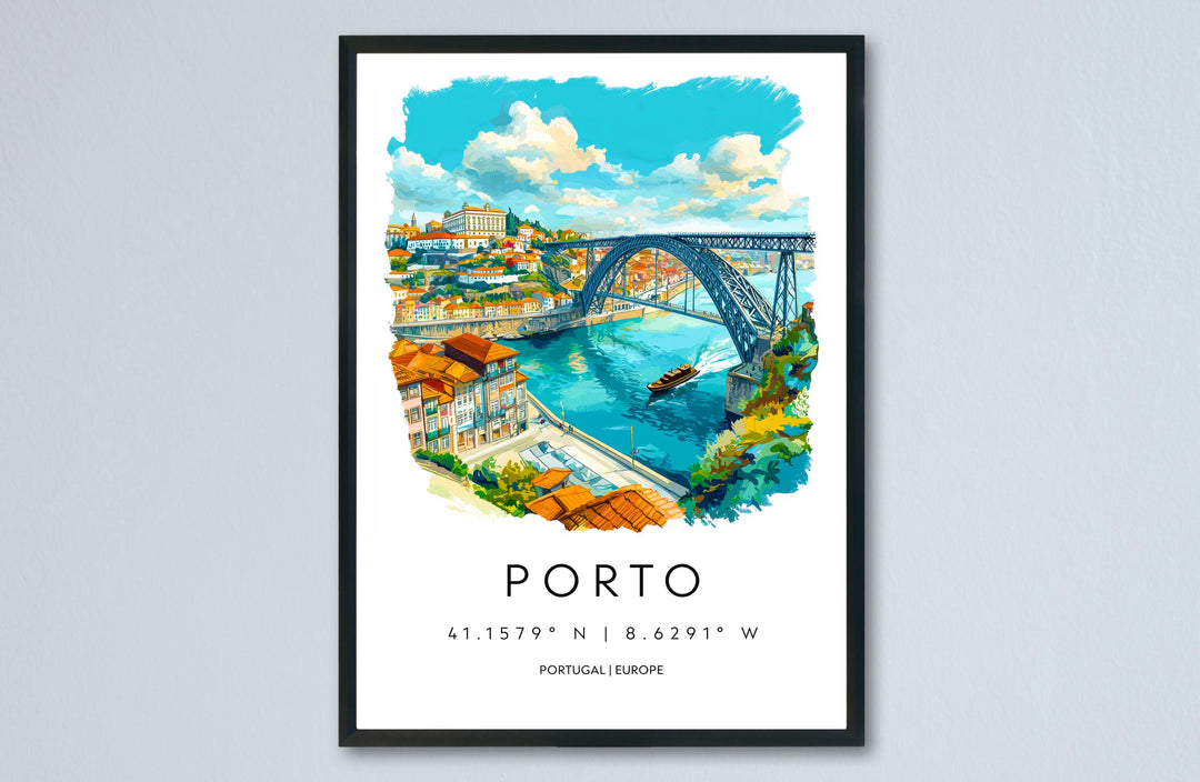 Porto Watercolor Poster Wall Art Porto Wall Decor Home Décor Porto Gift Portugal Art Lover Gift, Travel Souvenir Print