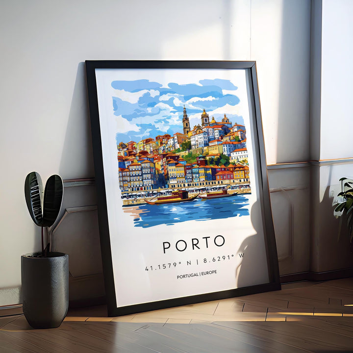 Porto Watercolor Poster Wall Art Porto Wall Decor Home Décor Porto Gift Portugal Art Lover Gift, Travel Souvenir Print