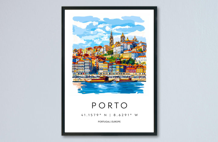 Porto Watercolor Poster Wall Art Porto Wall Decor Home Décor Porto Gift Portugal Art Lover Gift, Travel Souvenir Print