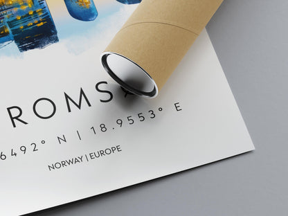 Tromsø Watercolor Poster Wall Art Tromsø Wall Decor Home Décor Tromsø Gift Norway Art Lover Gift, Travel Souvenir Print