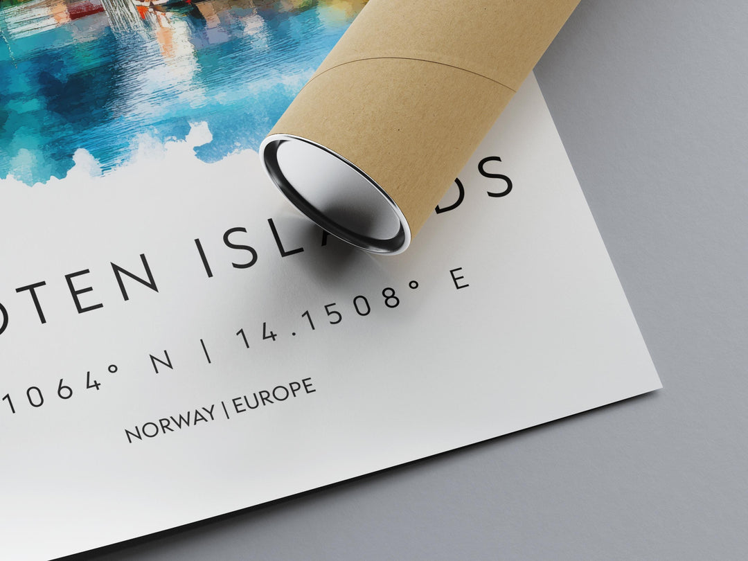 Lofoten Islands Watercolor Poster Wall Art Lofoten Isle Decor Home Décor Lofoten Islands Gift Norway Art Lover Gift, Travel Souvenir