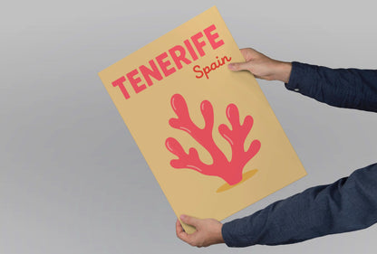 Tenerife Preppy Poster Wall Art Tenerife Wall Decor Home Décor Tenerife Gift Spain Art Lover Gift, Travel Souvenir Print