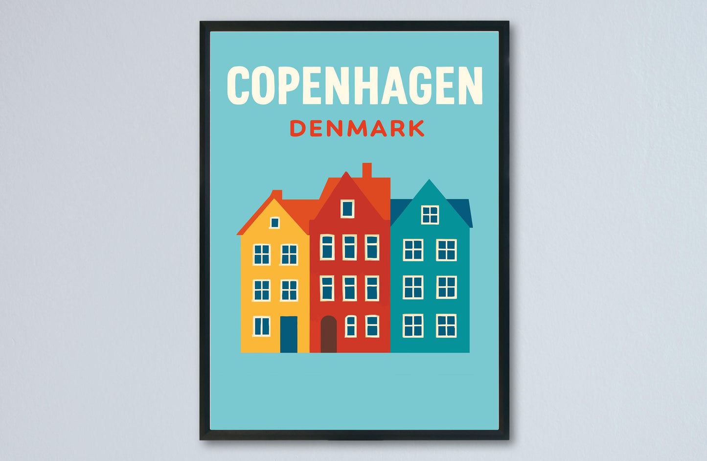 Copenhagen Preppy Poster Wall Art Copenhagen Wall Decor Home Décor Copenhagen Gift Denmark Art Lover Gift, Travel Souvenir Print