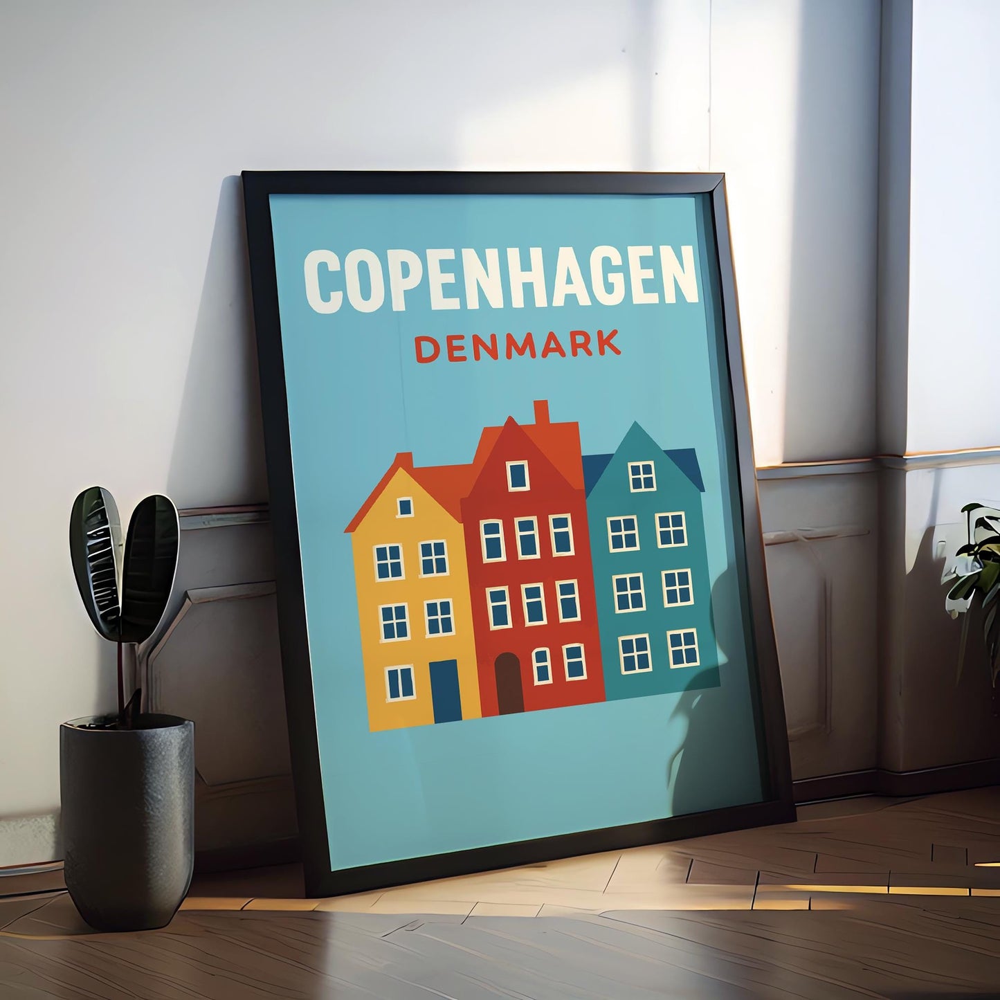 Copenhagen Preppy Poster Wall Art Copenhagen Wall Decor Home Décor Copenhagen Gift Denmark Art Lover Gift, Travel Souvenir Print