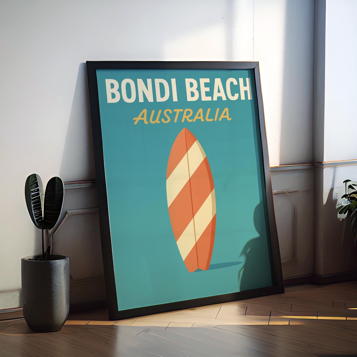 Bondi Beach Preppy Poster Wall Art Bondi Beach Wall Decor Home Décor Bondi Beach Gift Australia Art Lover Gift, Travel Souvenir Print