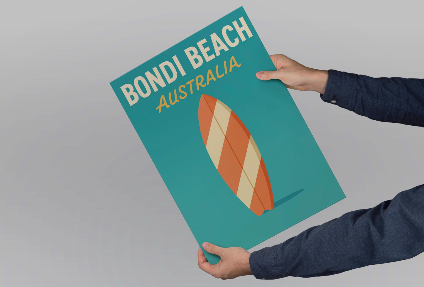 Bondi Beach Preppy Poster Wall Art Bondi Beach Wall Decor Home Décor Bondi Beach Gift Australia Art Lover Gift, Travel Souvenir Print