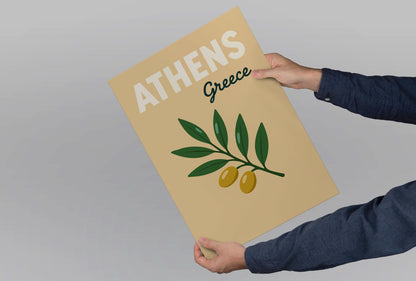 Athens Preppy Poster Wall Art Athens Wall Decor Home Décor Athens Gift Greece Art Lover Gift, Travel Souvenir Print
