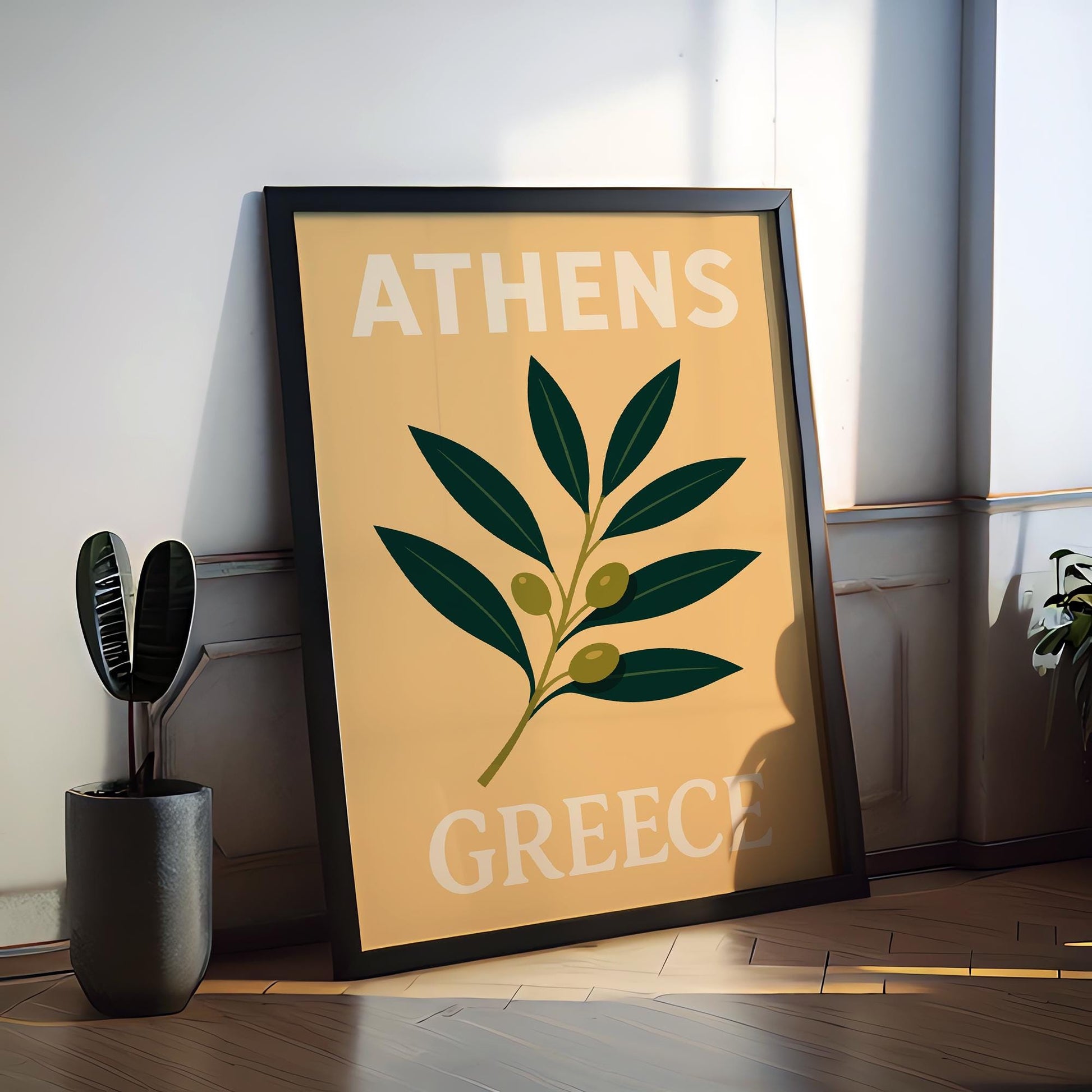 Athens Preppy Poster Wall Art Athens Wall Decor Home Décor Athens Gift Greece Art Lover Gift, Travel Souvenir Print