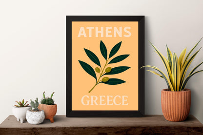 Athens Preppy Poster Wall Art Athens Wall Decor Home Décor Athens Gift Greece Art Lover Gift, Travel Souvenir Print
