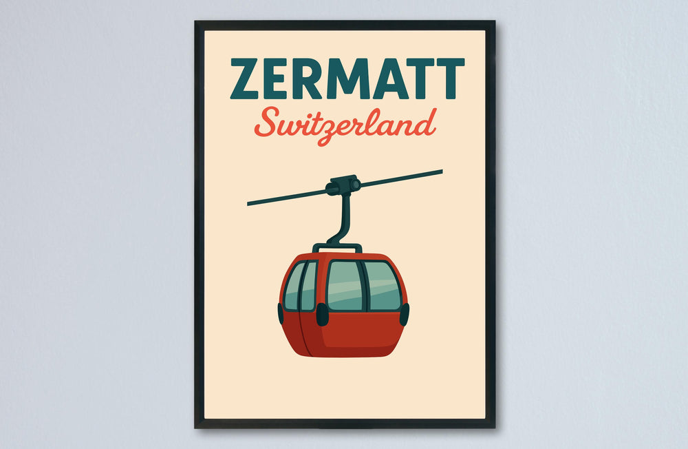 Zermatt Preppy Poster Wall Art Zermatt Wall Decor Home Décor Zermatt Gift Switzerland Art Lover Gift, Travel Souvenir Print