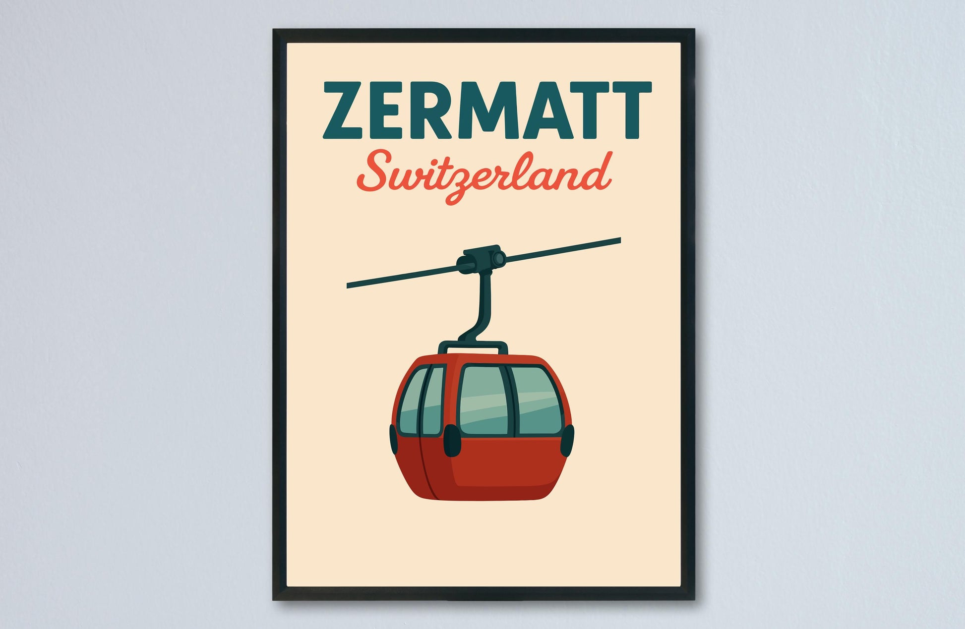 Zermatt Preppy Poster Wall Art Zermatt Wall Decor Home Décor Zermatt Gift Switzerland Art Lover Gift, Travel Souvenir Print