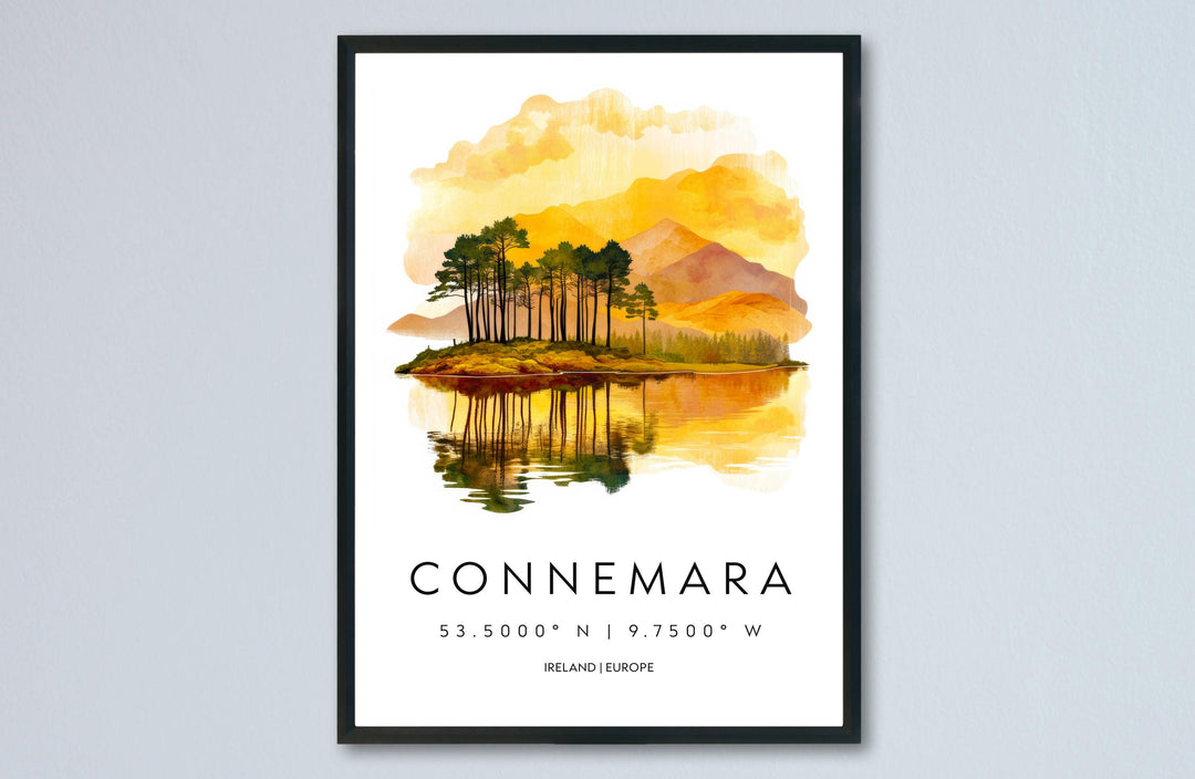 Connemara Watercolor Poster Wall Art Connemara Wall Decor Home Décor Connemara Gift Ireland Art Lover Gift, Travel Souvenir Print