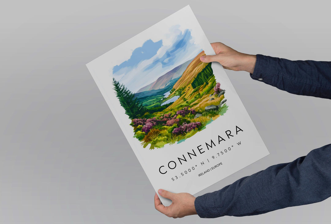 Connemara Watercolor Poster Wall Art Connemara Wall Decor Home Décor Connemara Gift Ireland Art Lover Gift, Travel Souvenir Print