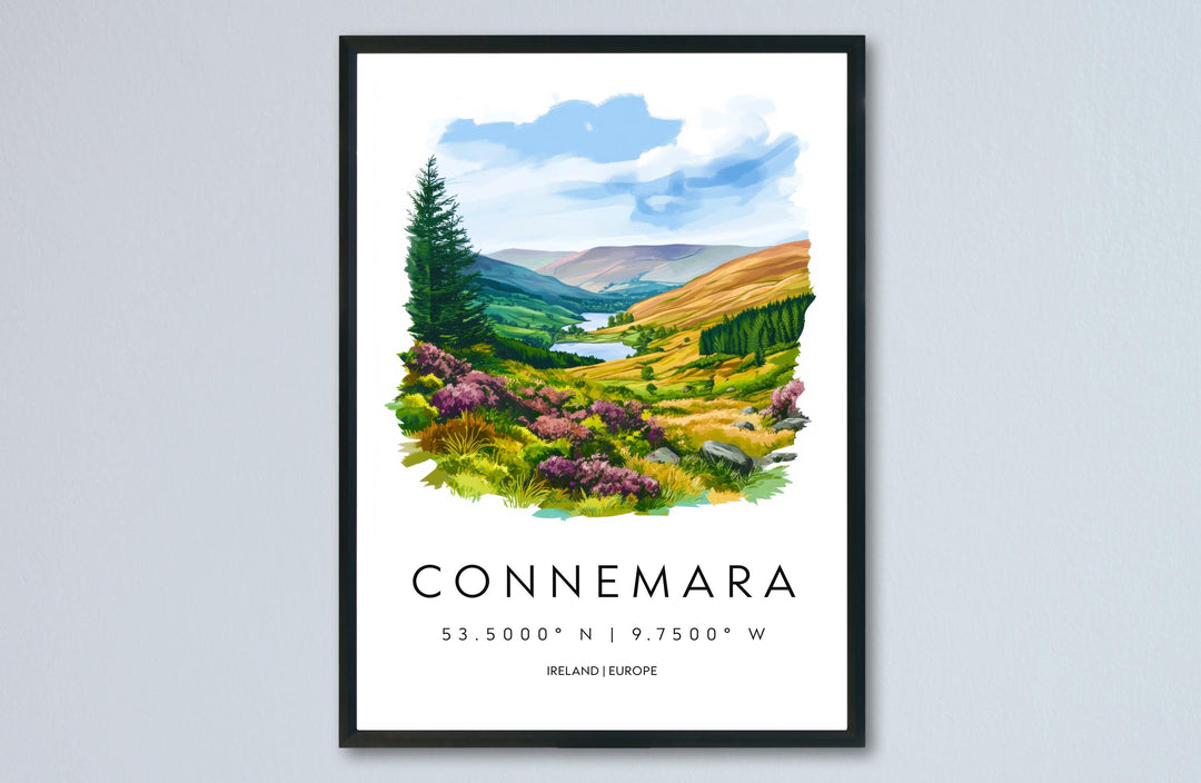 Connemara Watercolor Poster Wall Art Connemara Wall Decor Home Décor Connemara Gift Ireland Art Lover Gift, Travel Souvenir Print