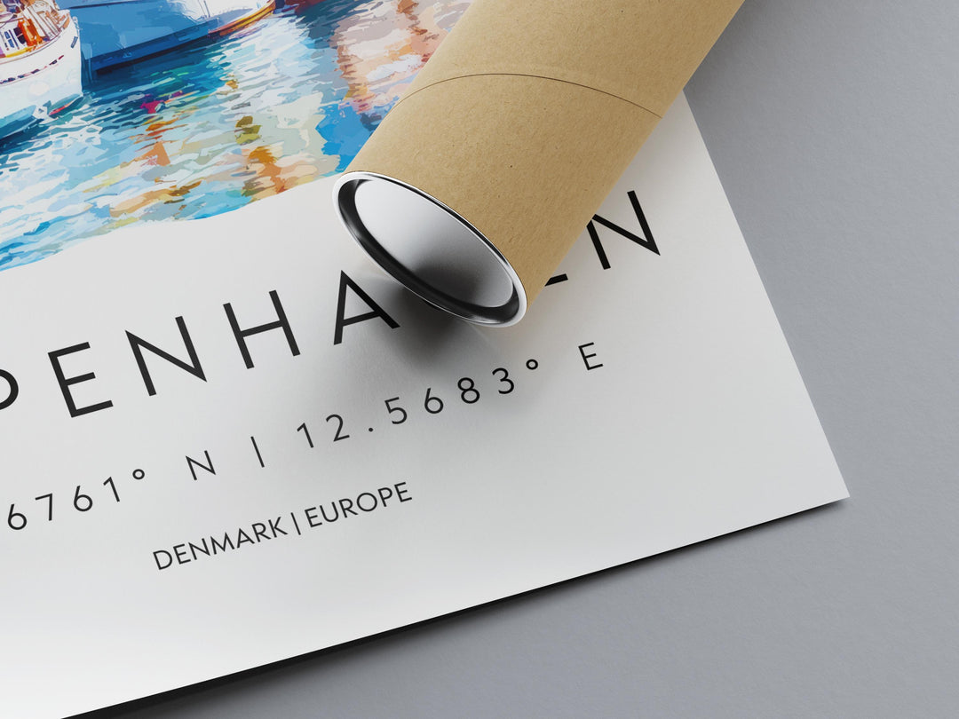 Copenhagen Watercolor Poster Wall Art Copenhagen Wall Hanging Home Décor Copenhagen Gift Art Lovers Denmark Art Lover Gift