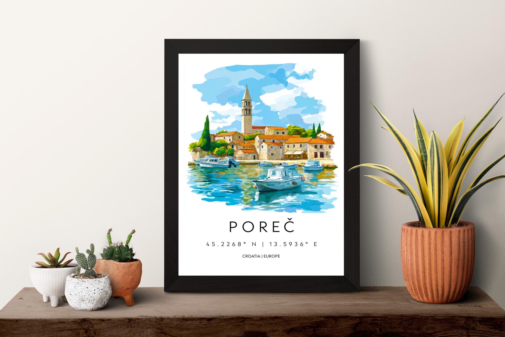 Porec Watercolor Poster Wall Art Porec Wall Decor Home Décor Porec Gift Croatia Art Lover Gift, Travel Souvenir Print