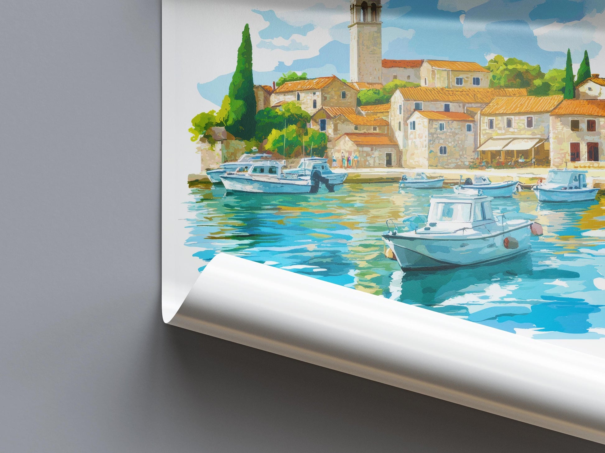 Porec Watercolor Poster Wall Art Porec Wall Decor Home Décor Porec Gift Croatia Art Lover Gift, Travel Souvenir Print