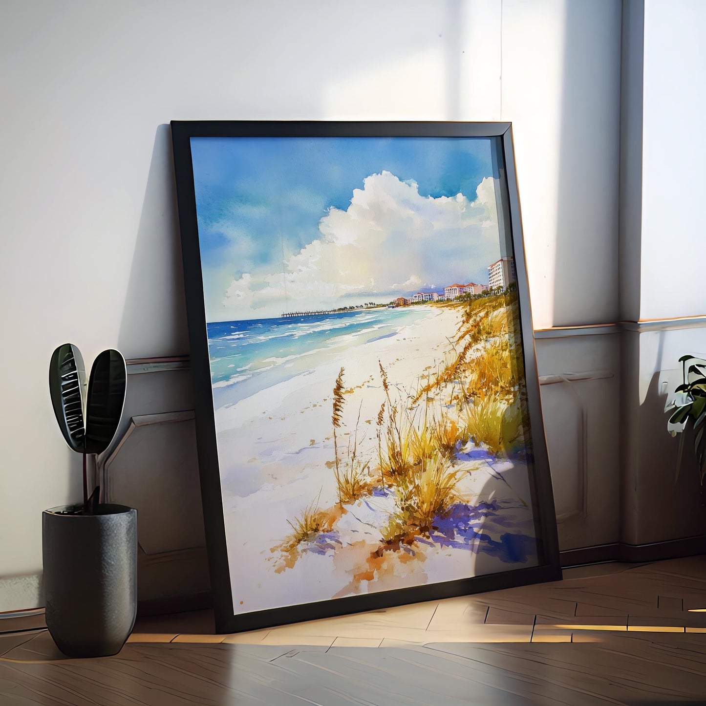 St. Pete Beach Watercolor Poster Wall Art St. Pete Beach Wall Hanging Home Décor St. Pete Beach Gift Art Lovers United States Wall Art