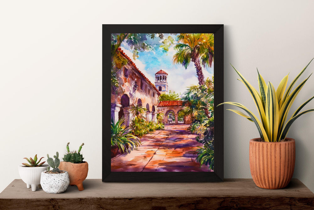 St. Augustine Watercolor Poster Wall Art St. Augustine Wall Hanging Home Décor St. Augustine Gift Art Lovers United States Art Lover Gift