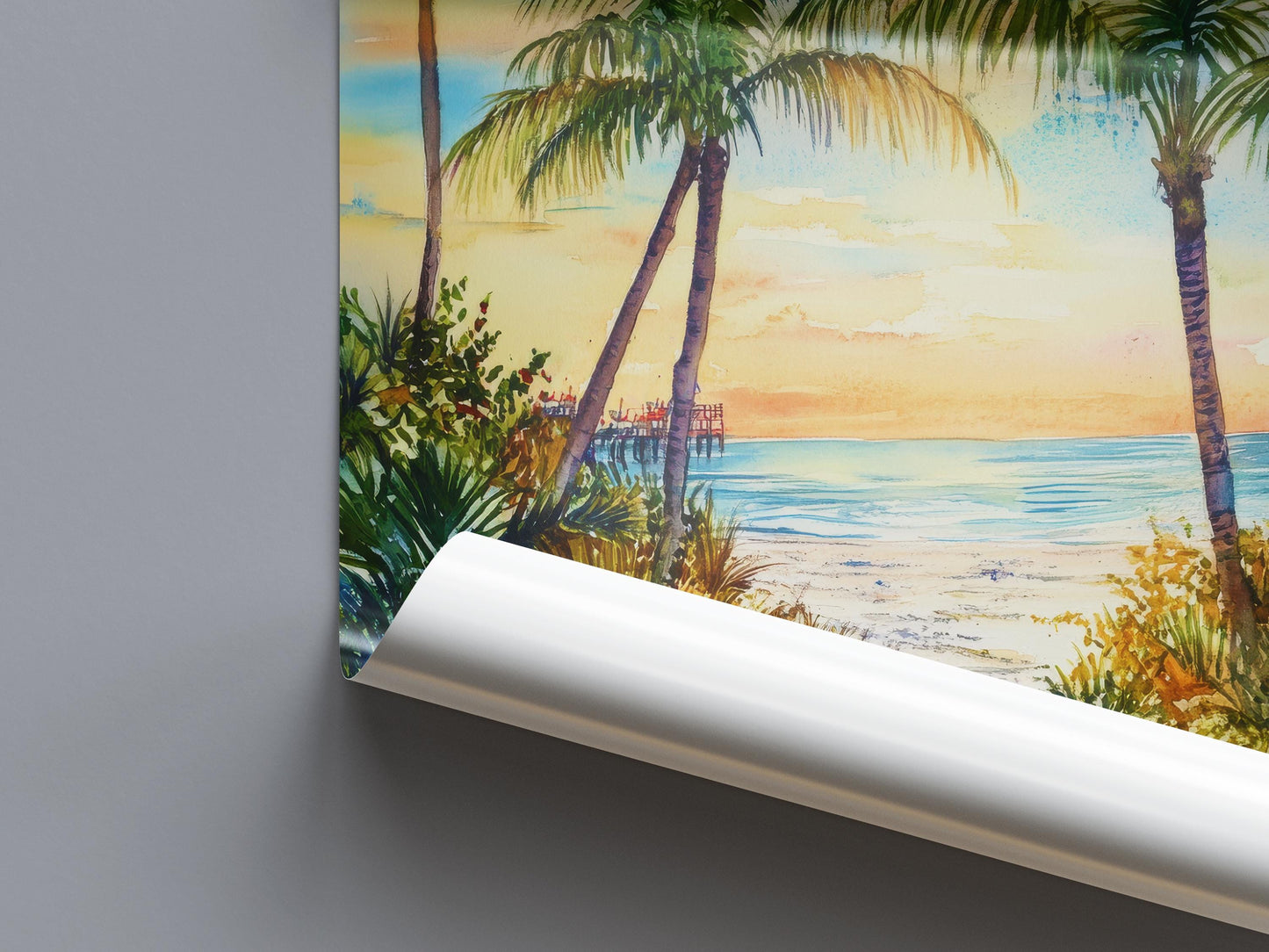Sarasota watercolor poster Wall Art Sarasota Wall Hanging Home Décor Sarasota Gift Art Lovers United States Wall Art