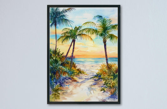 Sarasota watercolor poster Wall Art Sarasota Wall Hanging Home Décor Sarasota Gift Art Lovers United States Wall Art