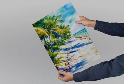 Sanibel Island Watercolor Poster Wall Art Sanibel Island Wall Hanging Home Décor Sanibel Island Gift Art Lovers United States Wall Art