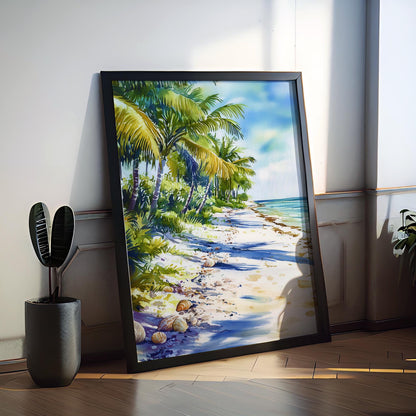 Sanibel Island Watercolor Poster Wall Art Sanibel Island Wall Hanging Home Décor Sanibel Island Gift Art Lovers United States Wall Art