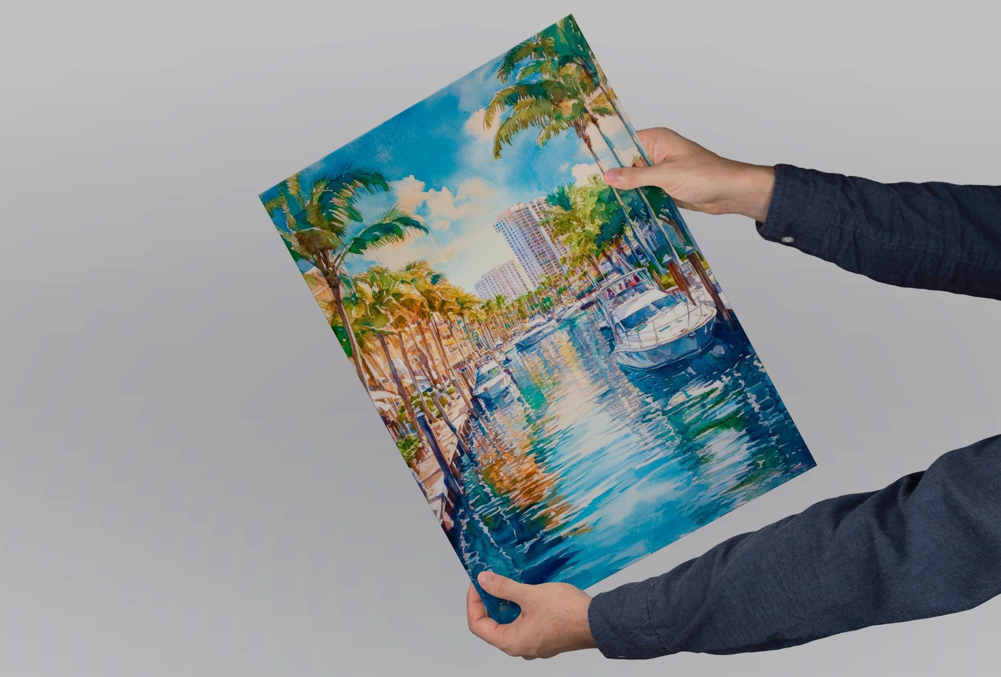 Fort Lauderdale Watercolor Poster Wall Art Fort Lauderdale Wall Hanging Home Décor Fort Lauderdale Gift Art Lovers United States Wall Art