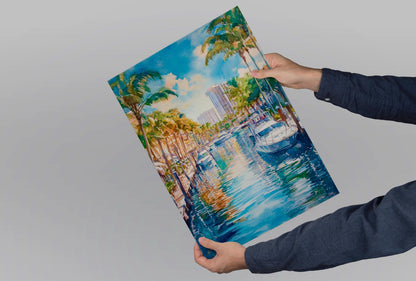 Fort Lauderdale Watercolor Poster Wall Art Fort Lauderdale Wall Hanging Home Décor Fort Lauderdale Gift Art Lovers United States Wall Art