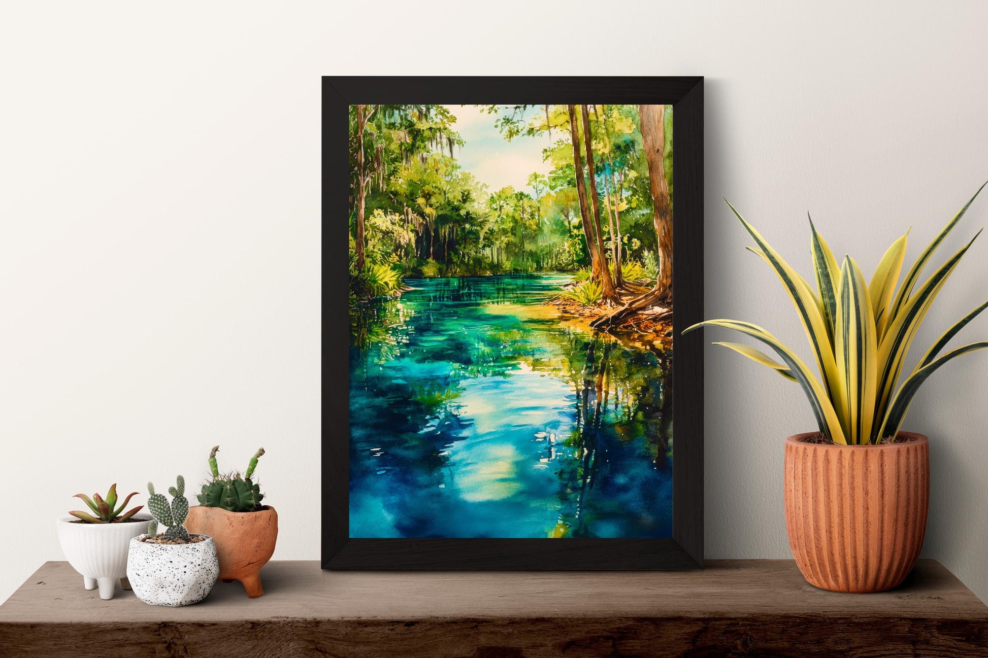 Blue Spring State Park Watercolor Poster Wall Art Blue Spring State Park Wall Hanging Home Décor Blue Spring State Park Gift Art