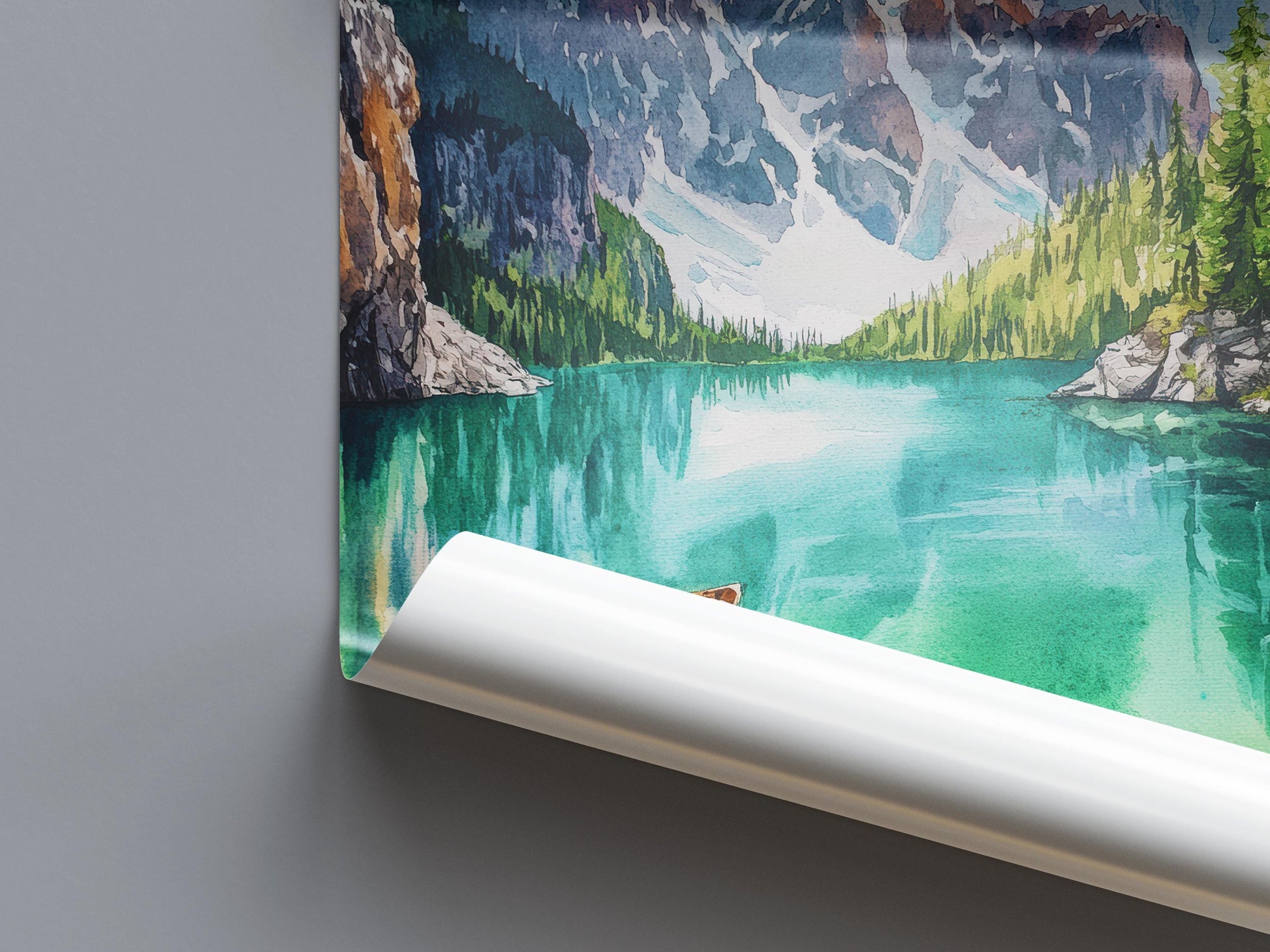 Dolomites Watercolor Poster Wall Art Dolomites Wall Hanging Home Décor Dolomites Gift Art Lovers Italy Art Lover Gift Italy Wall Art