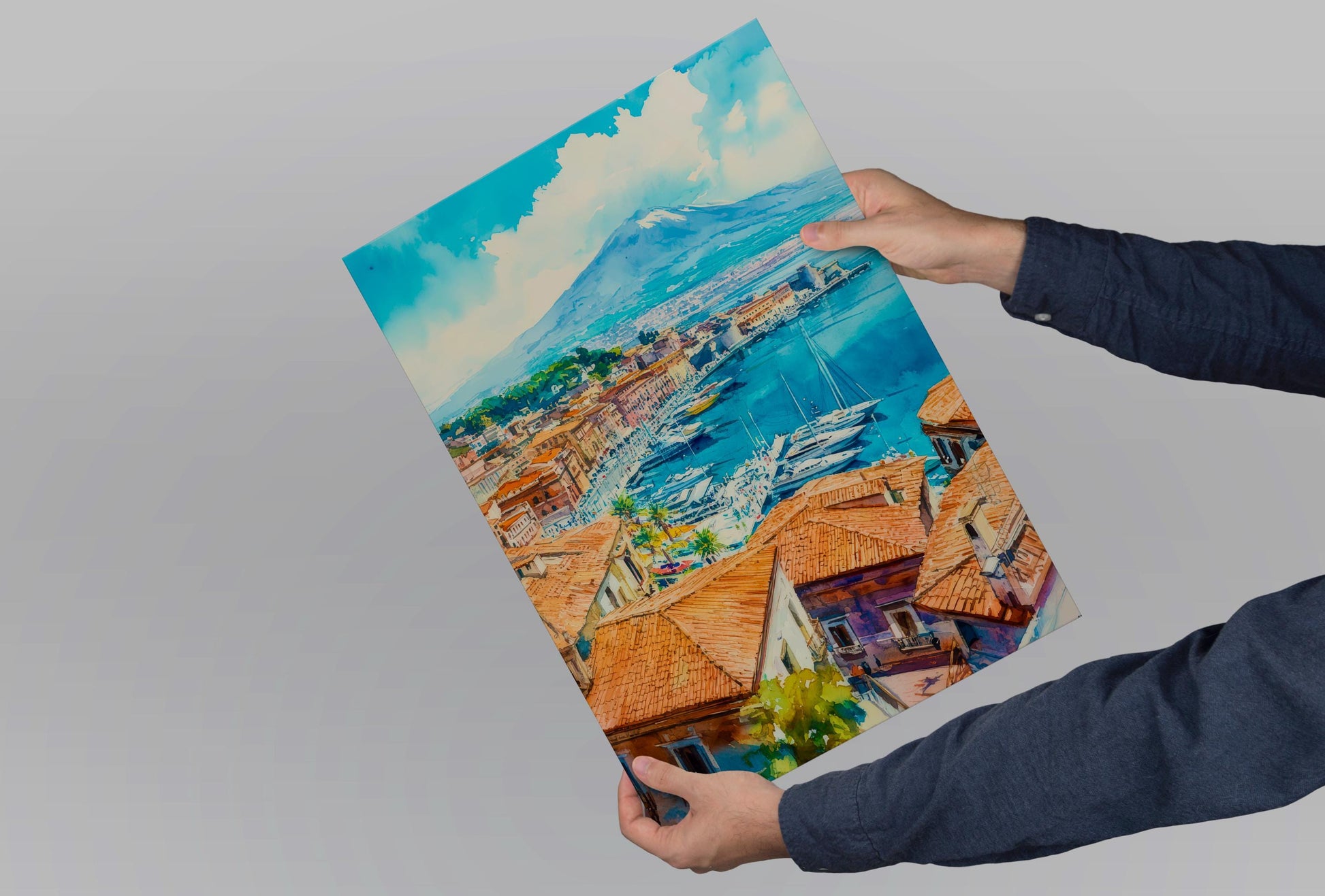 Catania Watercolor Poster Wall Art Catania Wall Hanging Home Décor Catania Gift Art Lovers Italy Art Lover Gift Italy Wall Art