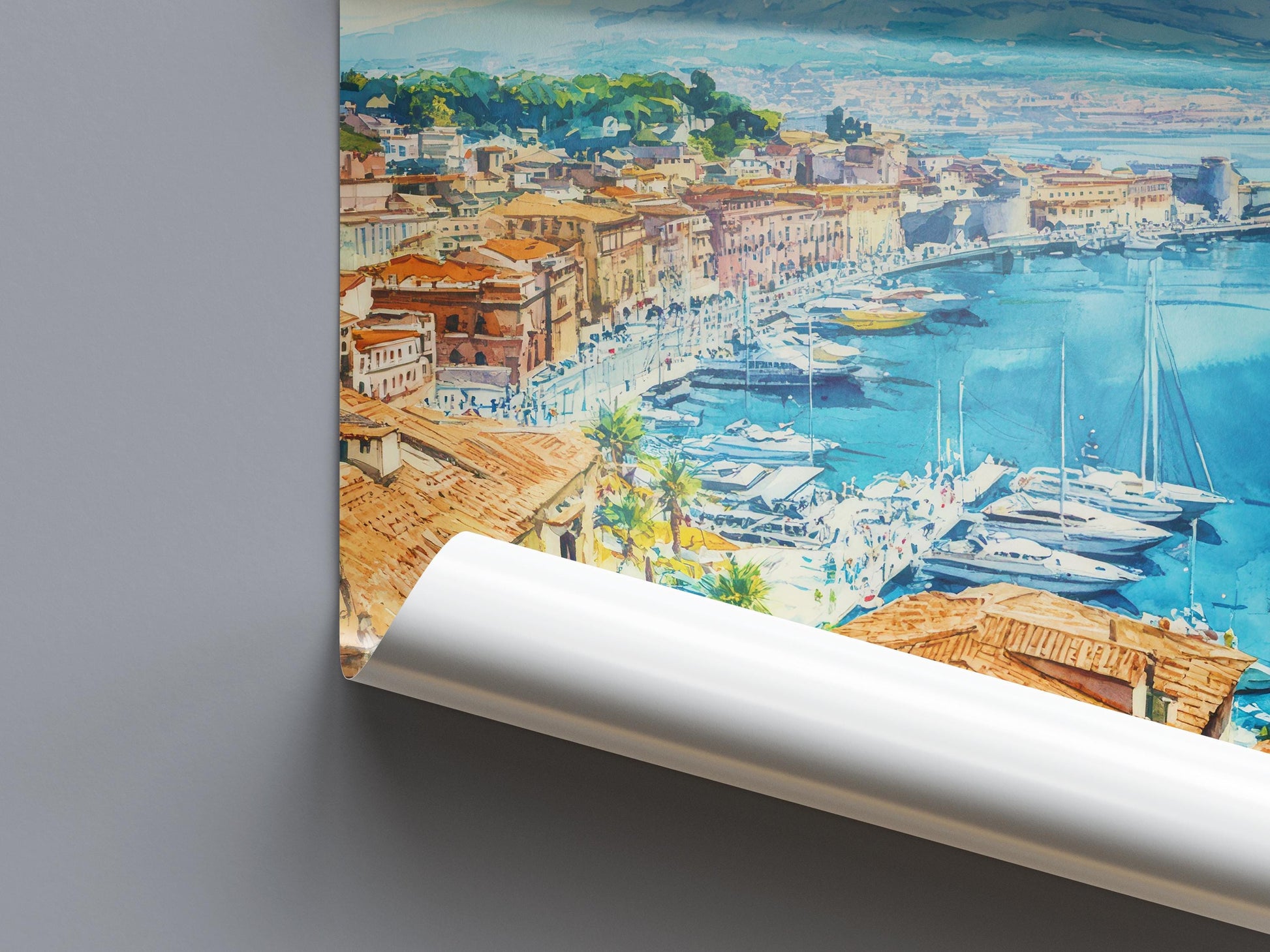 Catania Watercolor Poster Wall Art Catania Wall Hanging Home Décor Catania Gift Art Lovers Italy Art Lover Gift Italy Wall Art