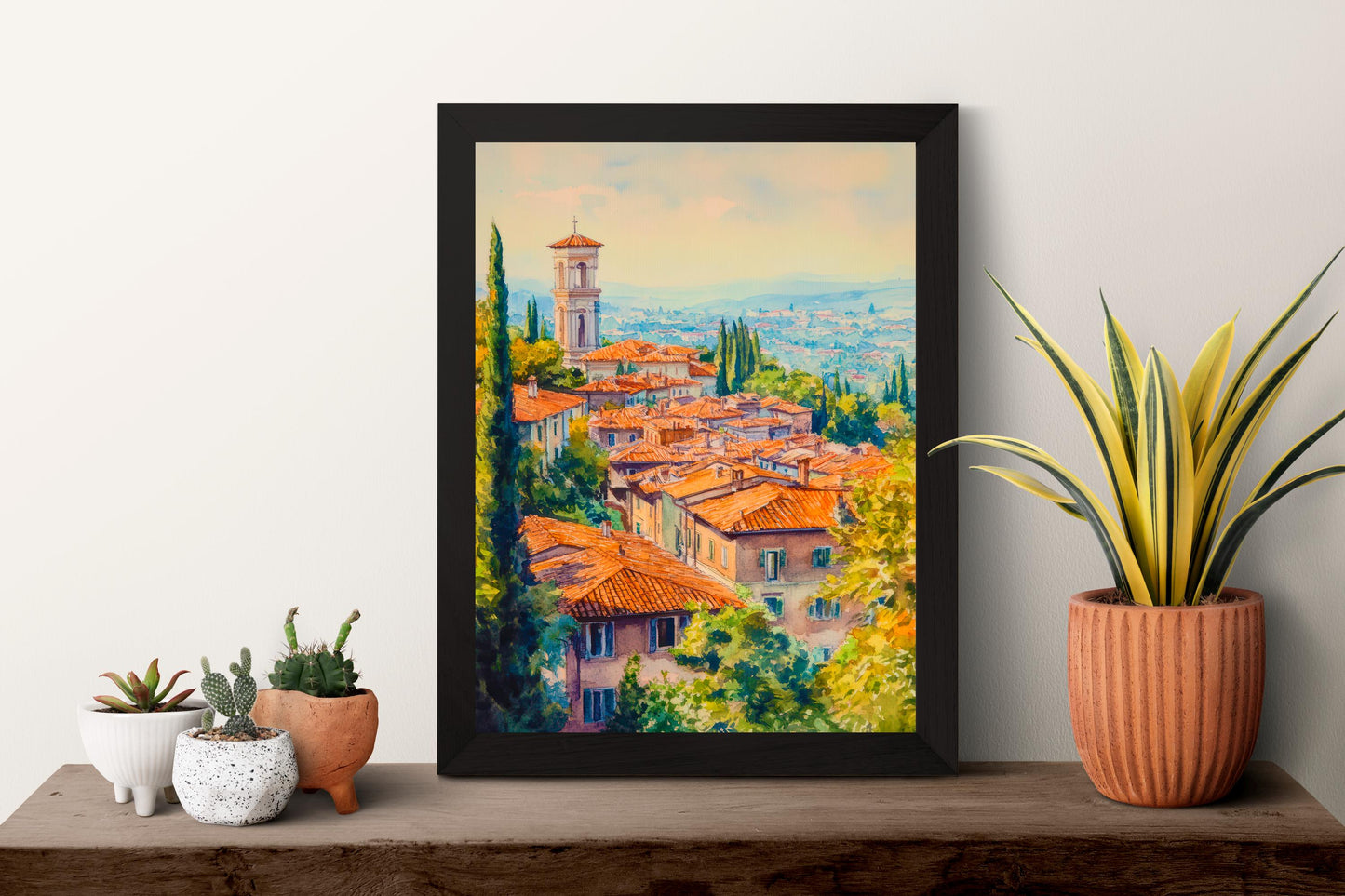 Bergamo Watercolor Poster Wall Art Bergamo Wall Hanging Home Décor Bergamo Gift Art Lovers Italy Art Lover Gift Italy Wall Art