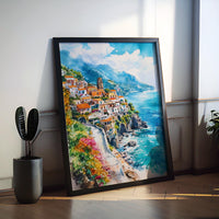 Amalfi Coast Watercolor Poster Wall Art Amalfi Coast Wall Hanging Home Décor Amalfi Coast Gift Art Lovers Italy Art Lover Gift Italy Art