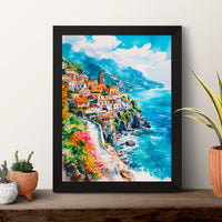 Amalfi Coast Watercolor Poster Wall Art Amalfi Coast Wall Hanging Home Décor Amalfi Coast Gift Art Lovers Italy Art Lover Gift Italy Art