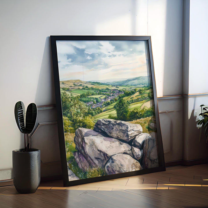 Ilkley Watercolor Poster Wall Art Ilkley Wall Hanging Home Décor Ilkley Gift Art Lovers United Kingdom Wall Art
